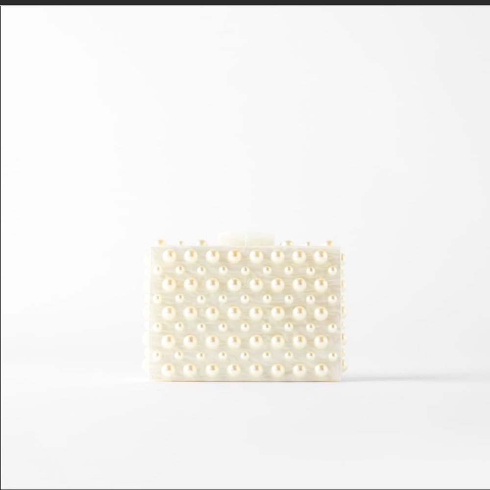 Zara pearls box crossbody bag